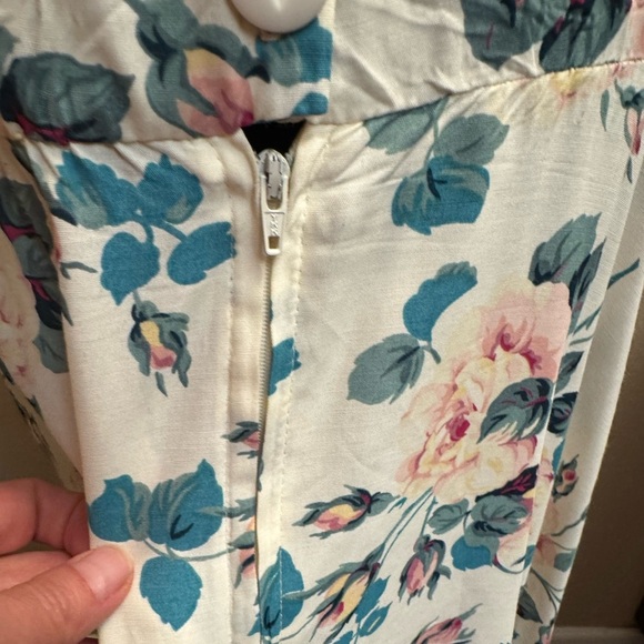 80’S VINTAGE E.D. MICHAELS Floral Women’s Dress Size 13/14 Pockets Modest Farm - Picture 11 of 15